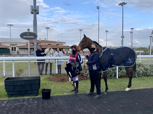 Happy Romance wins the Listed Chelmer Fillies’ Stakes